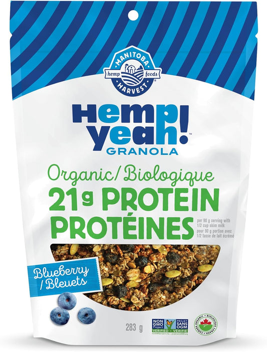 MANITOBA HARVES, HEMP YEAH GRANOLA BLUEBERRY, 6 x 283G
