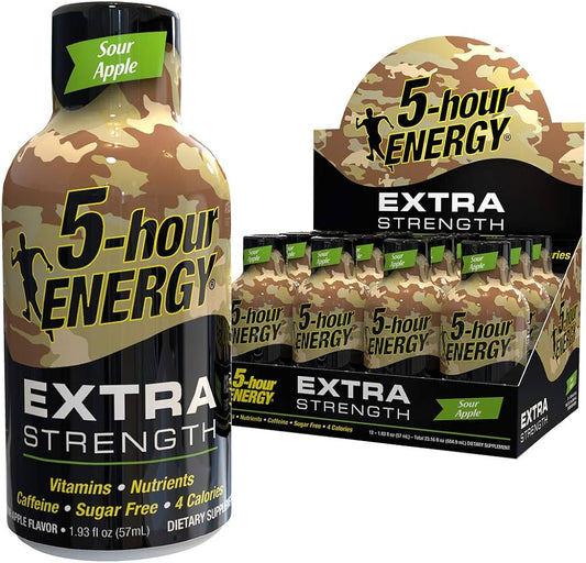 5-HOUR ENERGY EXTRA STRONG SOUR APPLE, 12 X 57 ML
