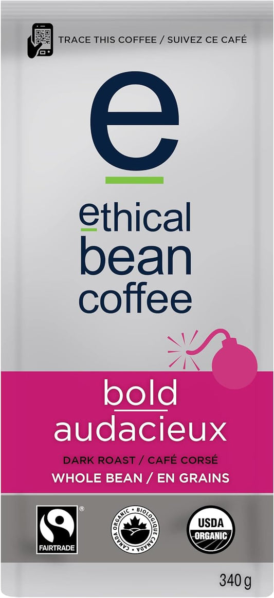 ETHICAL BEAN, BOLD DARK ROAST OR, 6 x 340G