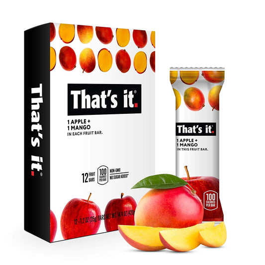 THAT'S IT, 1 APPLE 1 MANGO FRUIT BAR, 12 x 35G