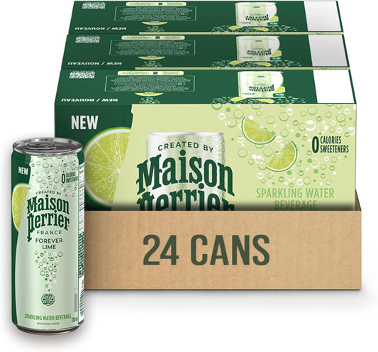 PERRIER SPARKLING WATER LIME CAN, 24 X 330 ML