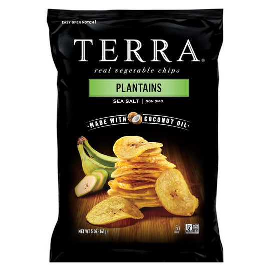 TERRA CHIPS, PLANTAINS SEA SALT, 12 x 141GG