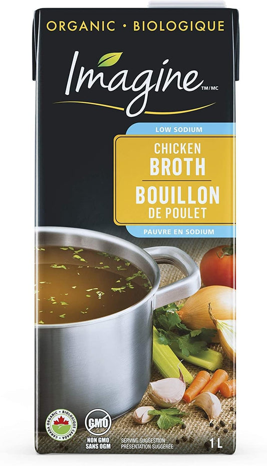 IMAGINE FOODS, LOW SOD CHICKEN BROTH, 12 x 1L