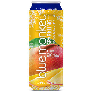 BLUE MONKEY, SPARKLING MANGO JUICE, 12 x 330ML