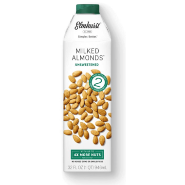 ELMHURST MILKED, UNSWEETENED ALMOND, 6 x 946ML