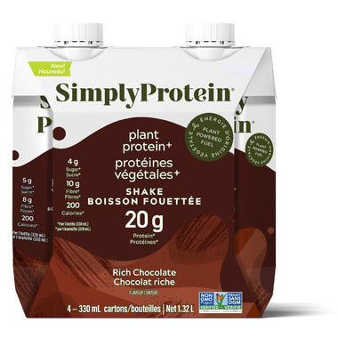 SIMPLY PROTEIN, RTD RICH CHOCOLATE 4PK - MASTER PACK, 3 x 4X330ML