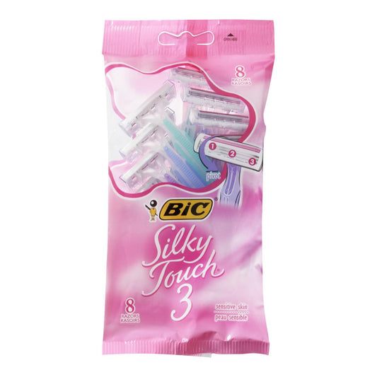 BIC RAZOR SILKY TOUCH 3-BLADE, 6 X 8 UN