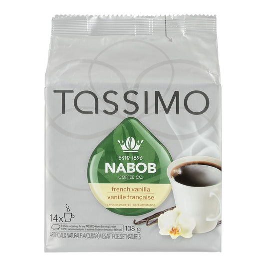 NABOB COFFEE TASSIMO FRENCH VANILLA, 5 X 108 G