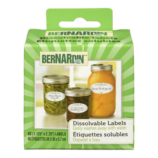 BERNARDIN SOLUBLE LABELS, 6 X 1 UN