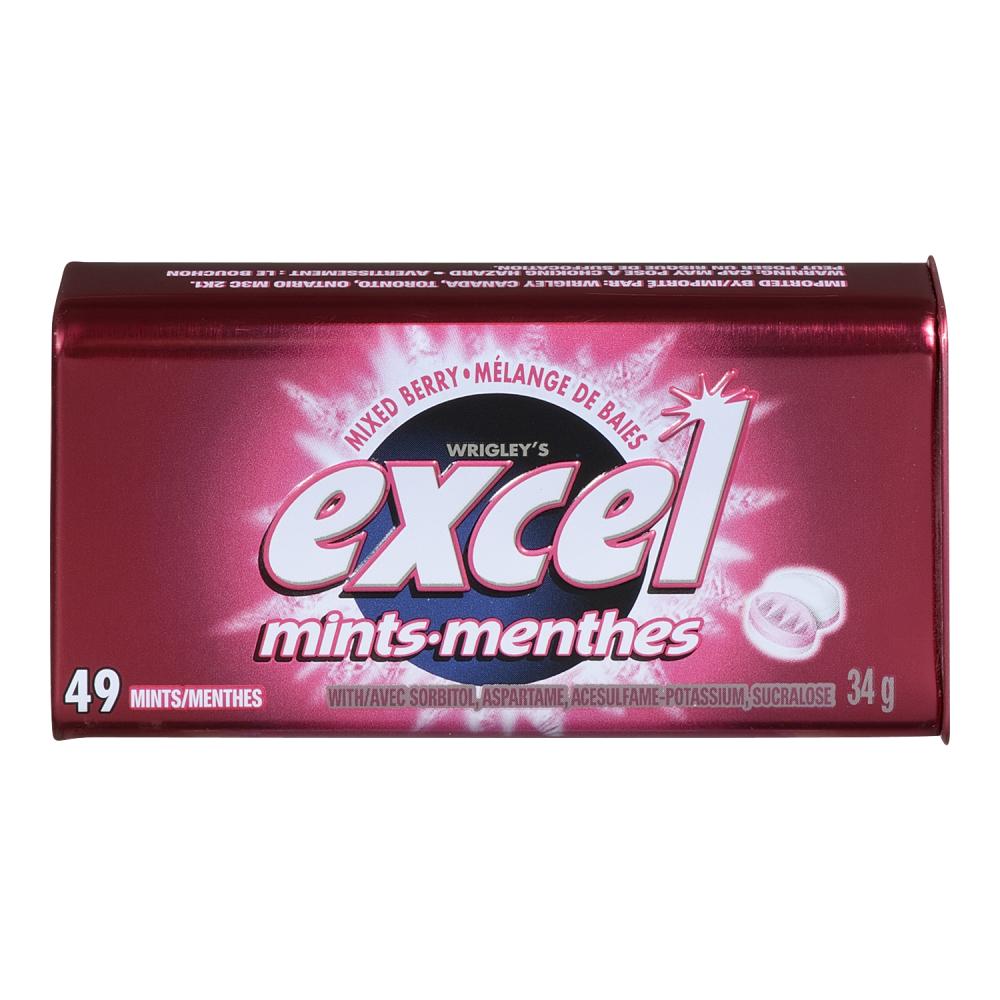 EXCEL BERRY MINT GUM, 8 X 1 UN