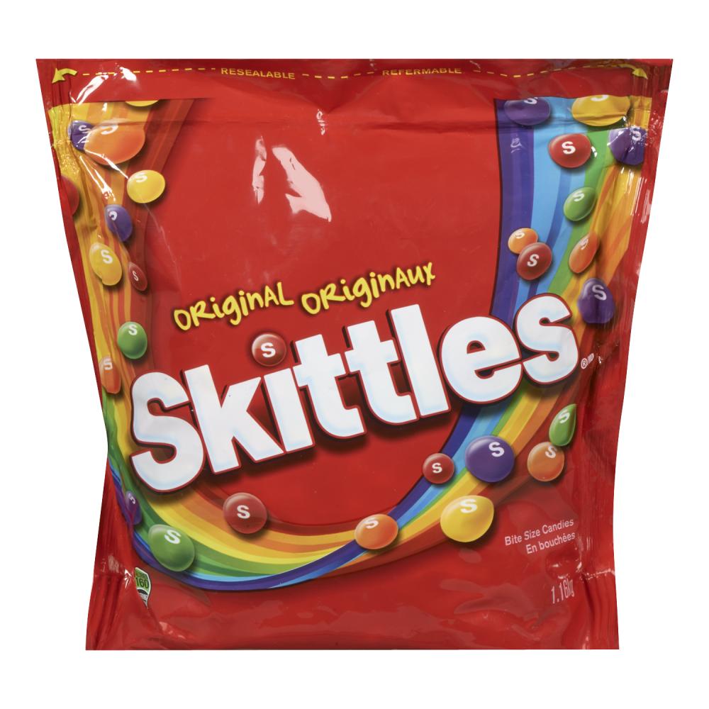 SKITTLES ORIGINAL CANDY STANDUP BAG, 6 X 1.162 KG