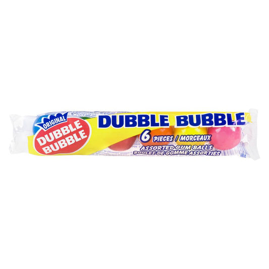 DOUBLE BUBBLE ASSORTED GUMBALLS, 24 X 66 G