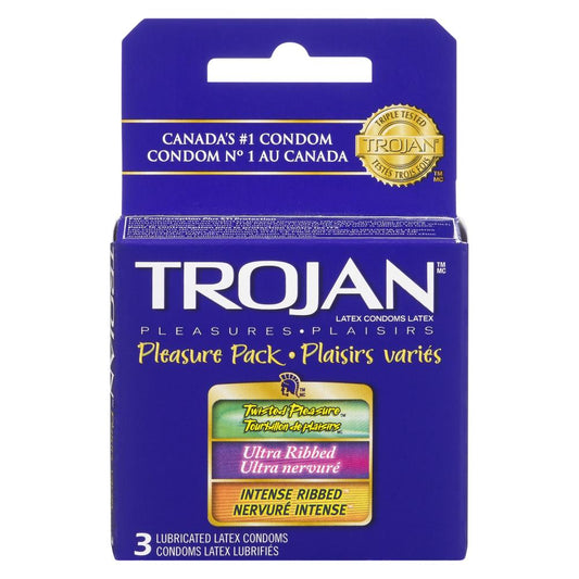 TROJAN CONDOMS VARIETY LATEX, 6 X 3 X 1 UN