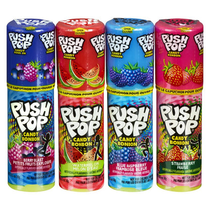 TOPPS PUSH POP CANDIES, 36 X 14 G