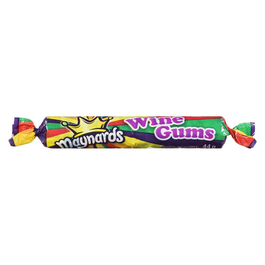 MAYNARDS WINE GUMS ROLLS CANDY, 18 X 44 G