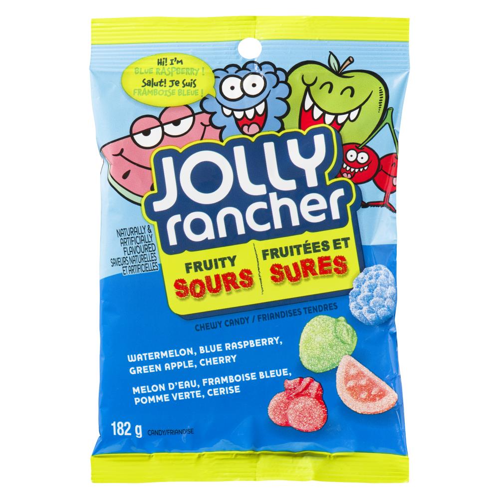JOLLY RANCHER SOUR FRUIT CANDIES, 12 X 182 G