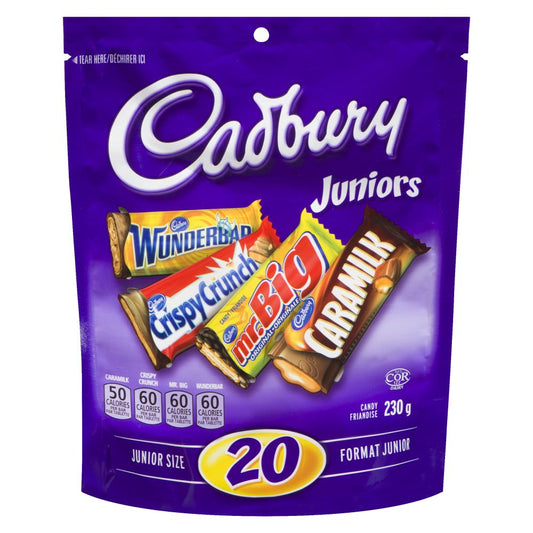 CADBURY JUNIOR MINTS ASSORTED CHOCOLATES, 8 X 20 X 11.50 G