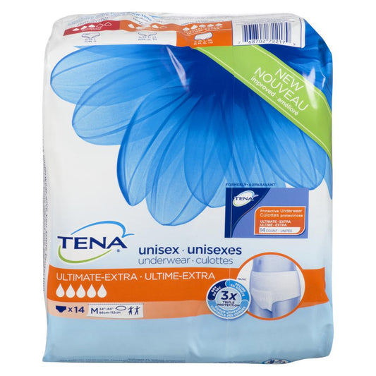 TENA PROTECTIVE UNDERWEAR MEDIUM, 4 X 14 UN