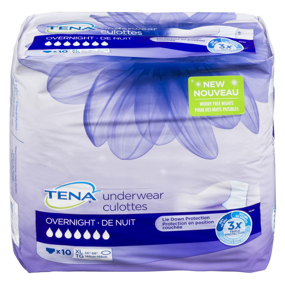 TENA NIGHTTIME UNDERWEAR ULTIMATE XL, 4 X 10 UN