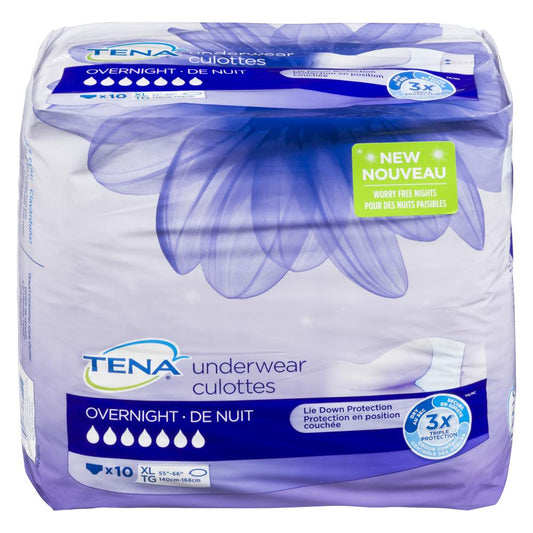 TENA NIGHTTIME UNDERWEAR ULTIMATE XL, 4 X 10 UN