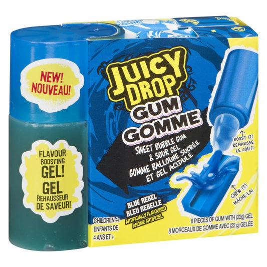 TOPPS JUICY DROP GUM AND GEL CANDY, 16 X 70 G