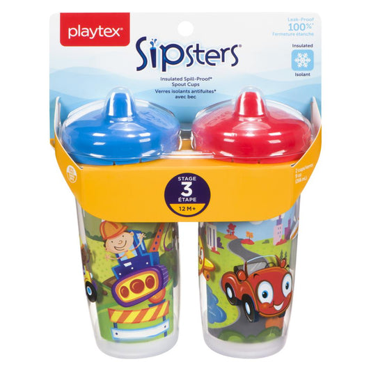 PLAYTEX SPILL-PROOF SIPPY CUP WITH 9 OZ, 2 X 2 UN