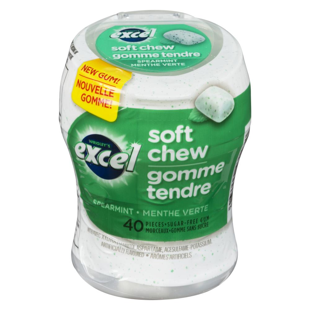 EXCEL GREEN MINT GUM BITE 40 PIECES, 6 X 1 UN