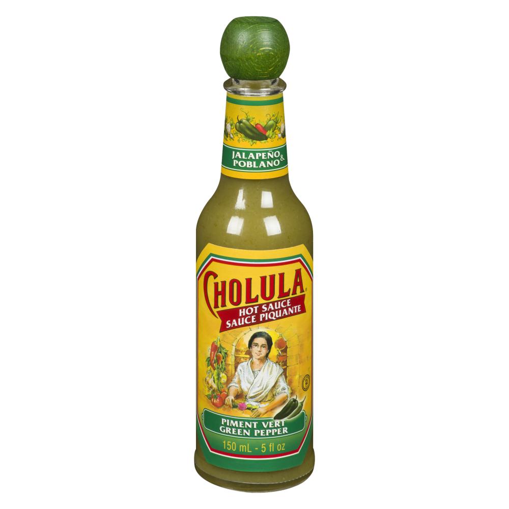 CHOLULA GREEN PEPPER HOT SAUCE, 12 X 150 ML