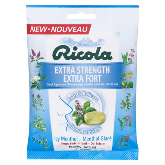RICOLA EXTRA STRENGTH ICY MINT, 12 X 19 UN