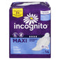 INCOGNITO OVERNIGHT MAXI PADS WITH WINGS, 12 X 14 UN