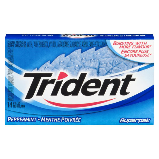TRIDENT BATON MINT GUM, 12 X 1 UN