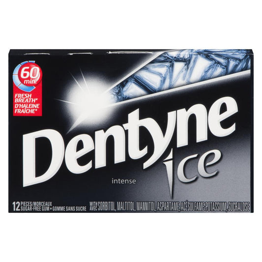 DENTYNE ICE GUM INTENSE, 12 X 1 UN