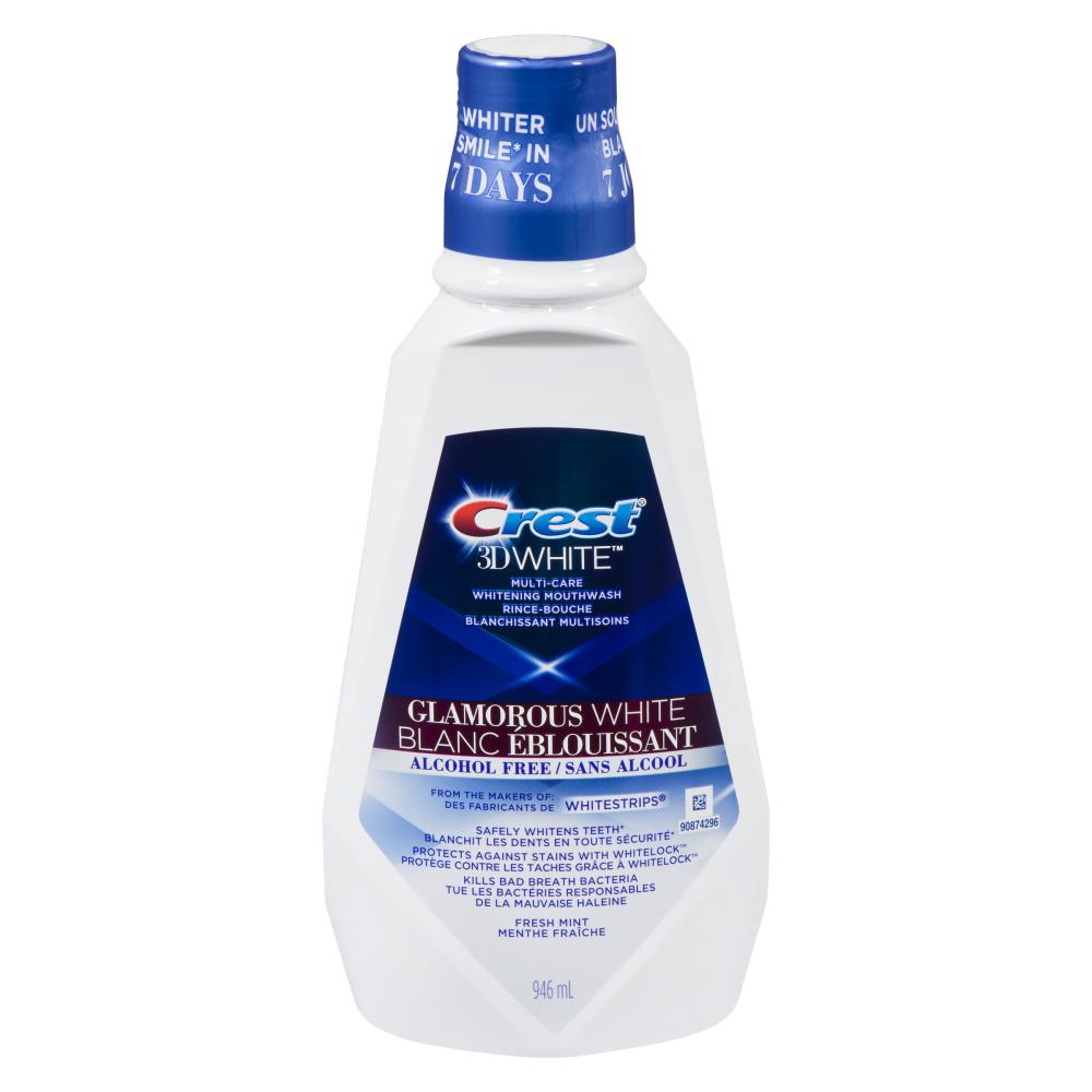 CREST 3D RINSE MOUTHWASH MULTI WHITENING, 6 X 946 ML