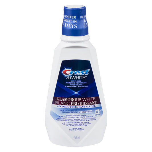CREST 3D RINSE MOUTHWASH MULTI WHITENING, 6 X 946 ML