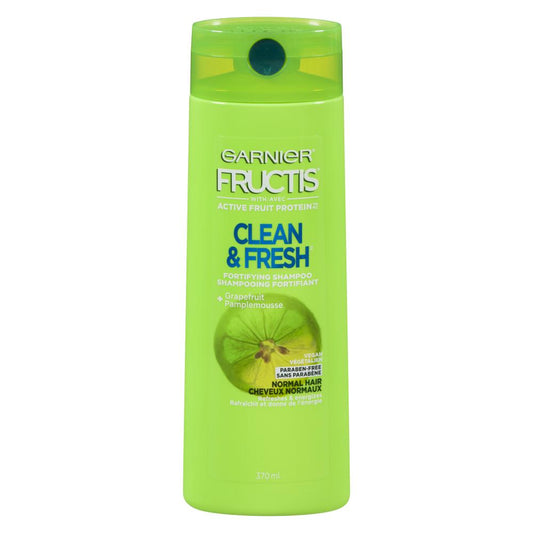 GARNIER FRUCTIS CLEAN FRESH SHAMPOO, 6 X 370 ML