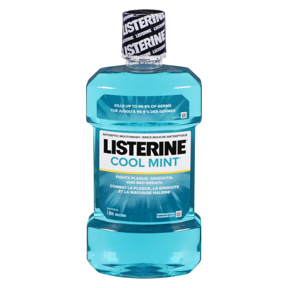 LISTERINE MOUTHWASH MENTHOL REFRESH, 6 X 1 L