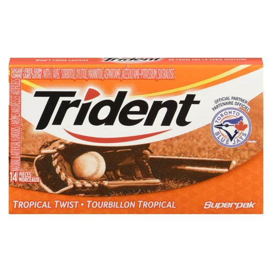 TRIDENT TROPICAL MANGO GUM, 12 X 1 UN