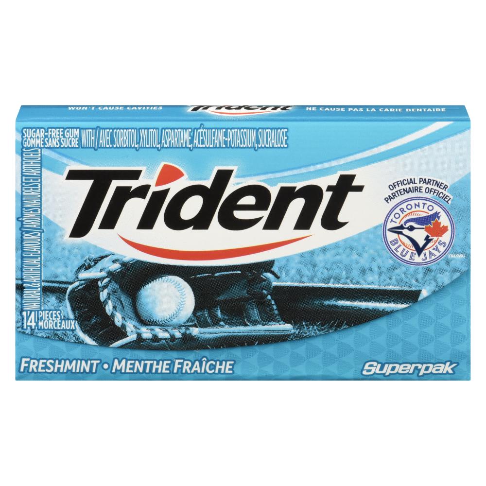 TRIDENT GUM FRESH MINT, 12 X 1 UN
