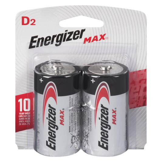 ENERGIZER MAX D2 E95BP2 BATTERIES, 12 X 2 UN