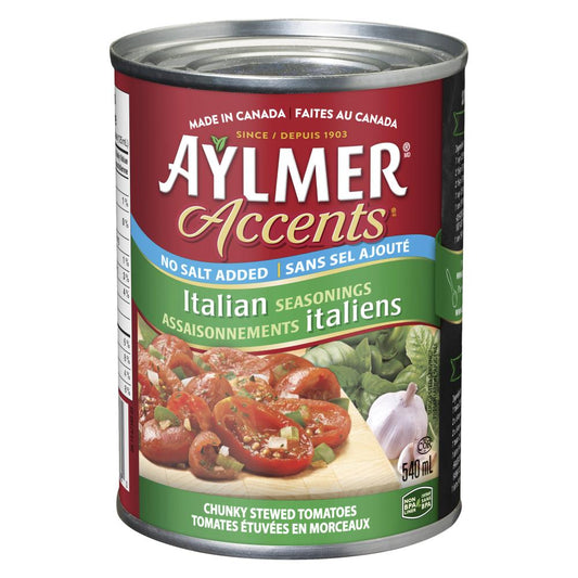AYLMER TOMATO ACCENTS ITALIAN SEASONING, 24 X 540 ML