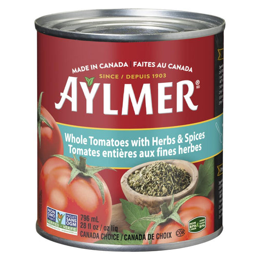 AYLMER FINE HERBS TOMATOES, 24 X 796 ML