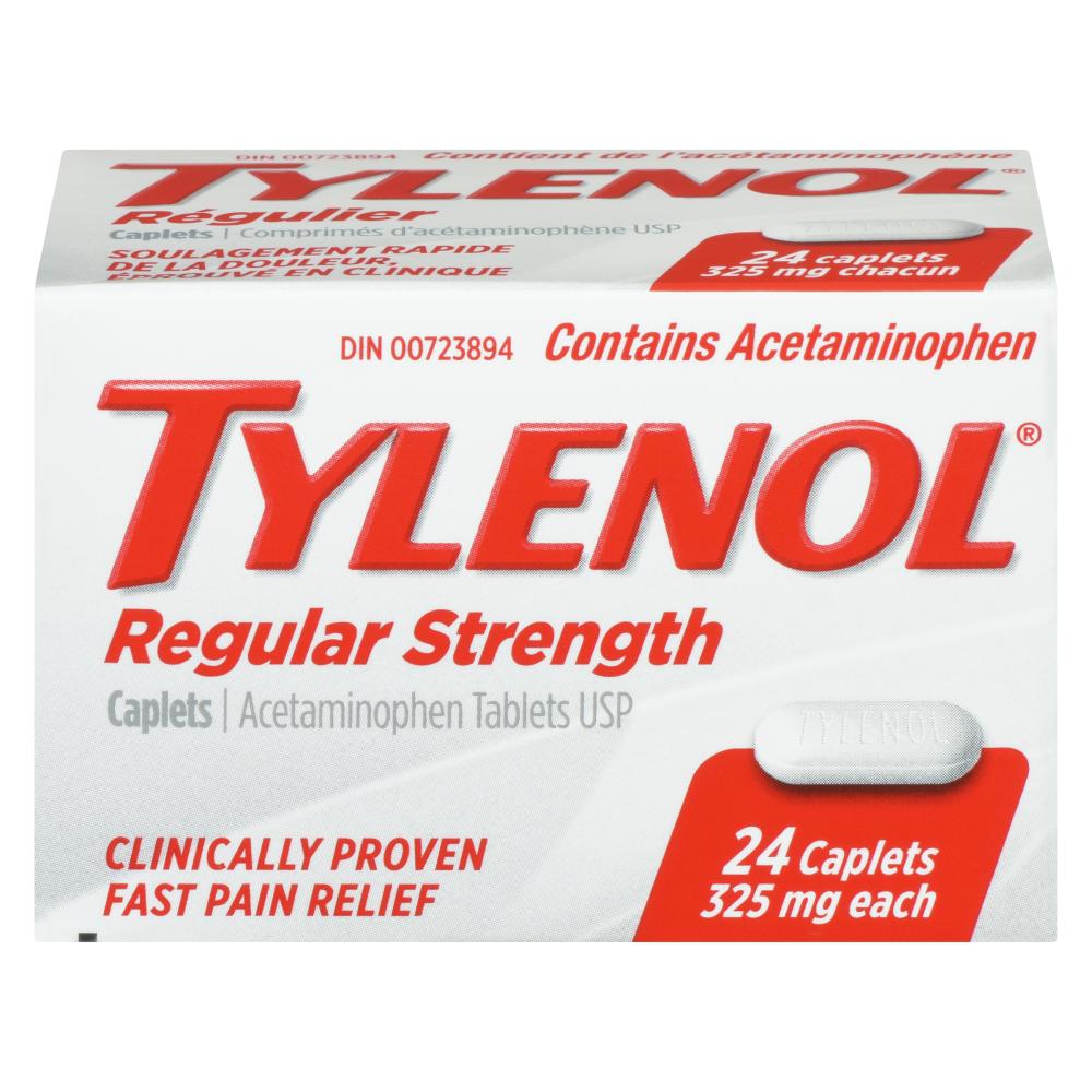 TYLENOL CAPLETS REGULAR, 6 X 24 UN