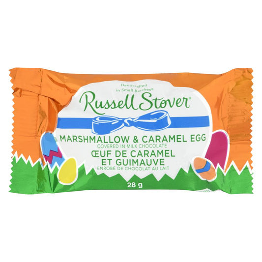RUSSTOVER MARSHMALLOW EGG CHOCOLATE CARAMEL, 36 X 28 G
