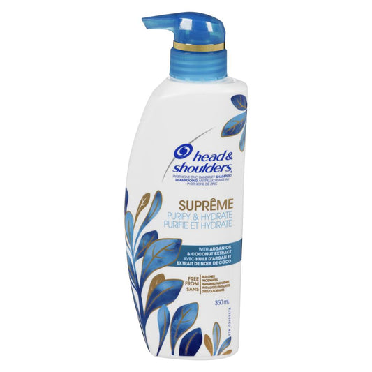 HEAD & SHOULDERS SUPREME PURIFY & HYDRATE SHAMPOO, 6 X 350 ML