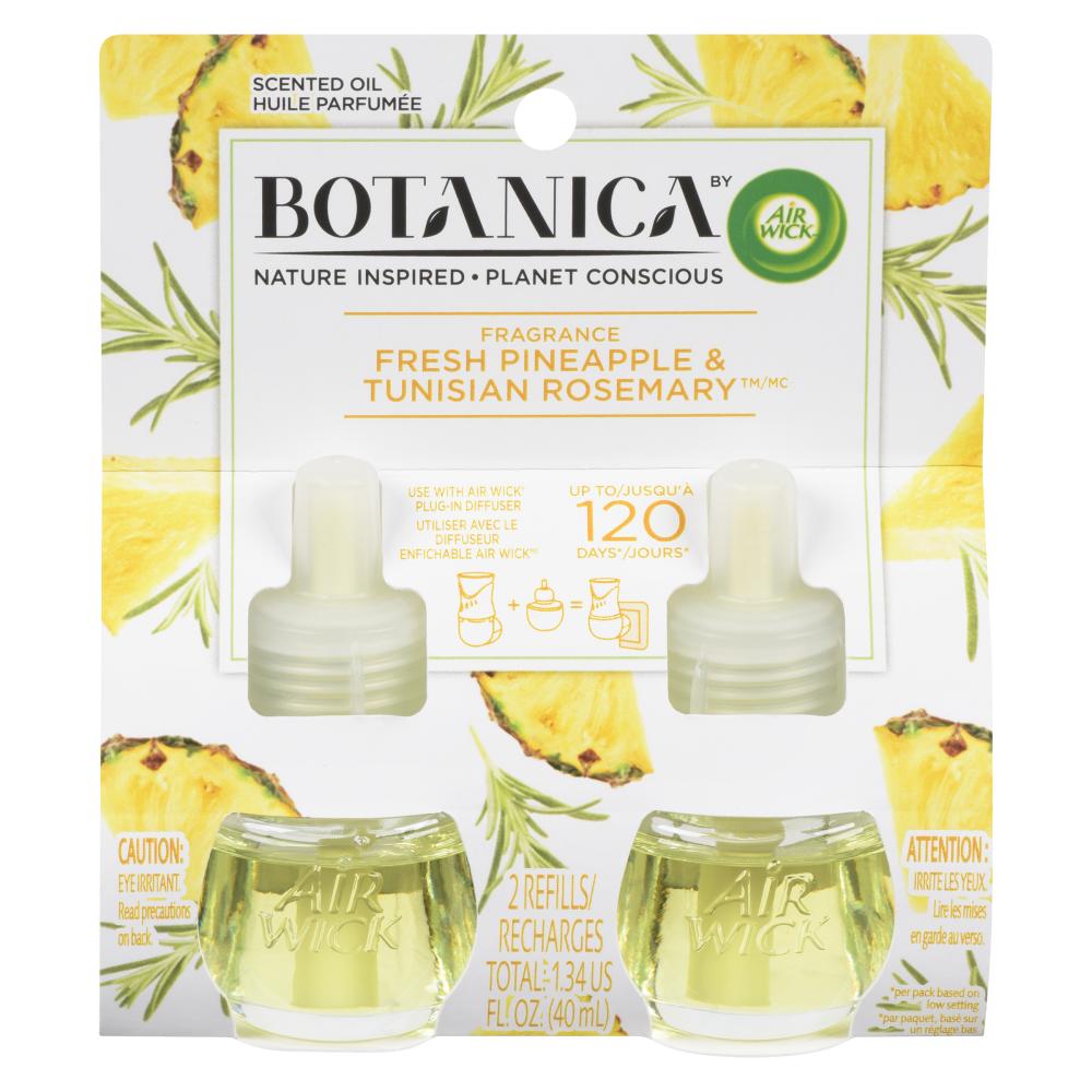 AIRWICK BOTANICALS PINEAPPLE & ROSEMARY OIL REFILL, 6 X 2 X 20 ML