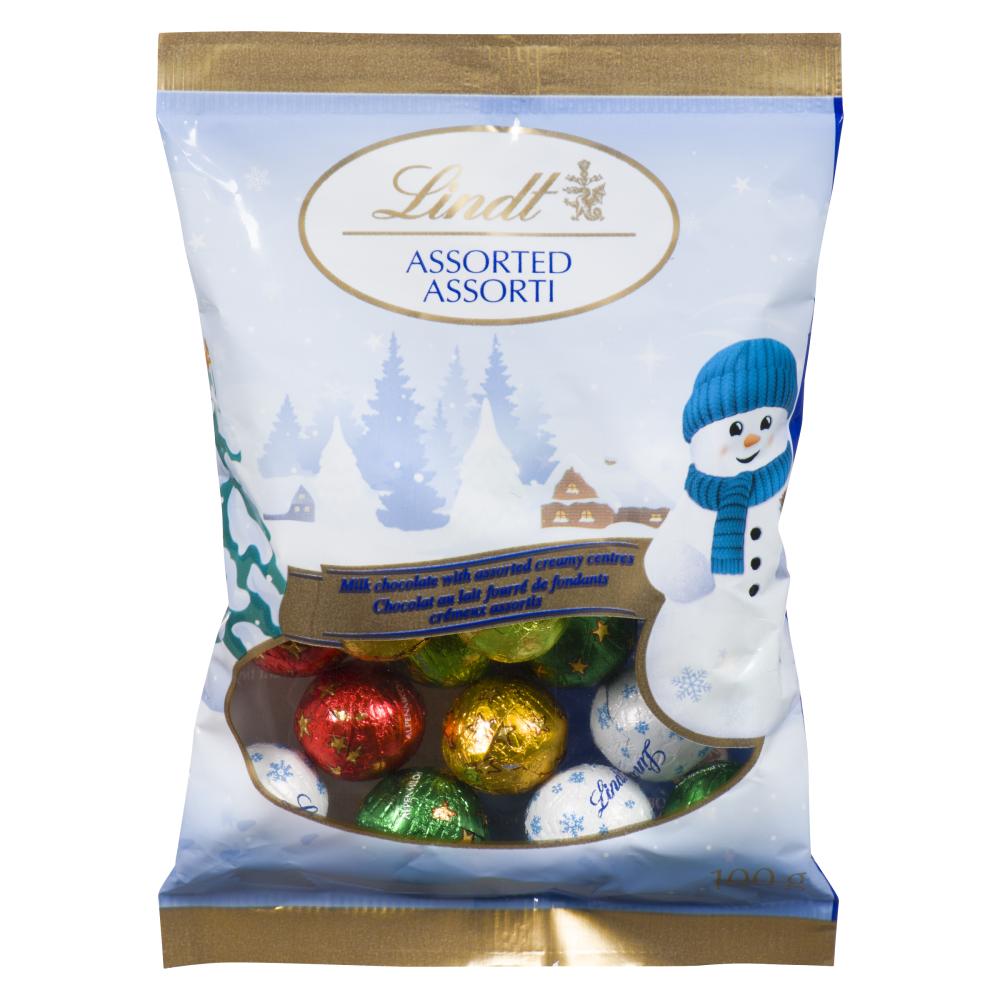 LINDT ASSORTED CHOCOLATE BAG CHRISTMAS MAGIC, 18 X 100 G