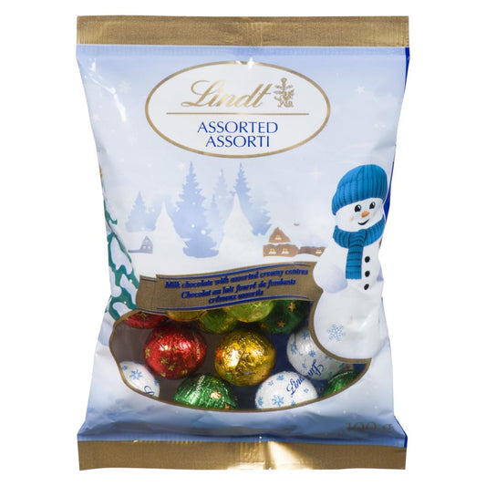 LINDT ASSORTED CHOCOLATE BAG CHRISTMAS MAGIC, 18 X 100 G