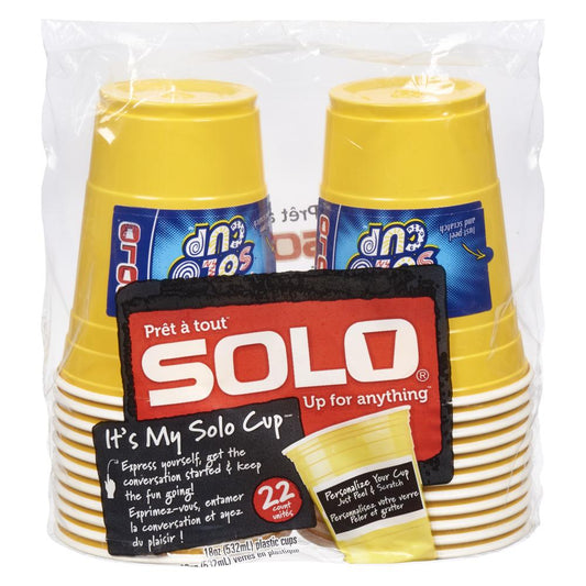 SOLO MY PLASTIC CUP 18OZ, 12 X 532 ML