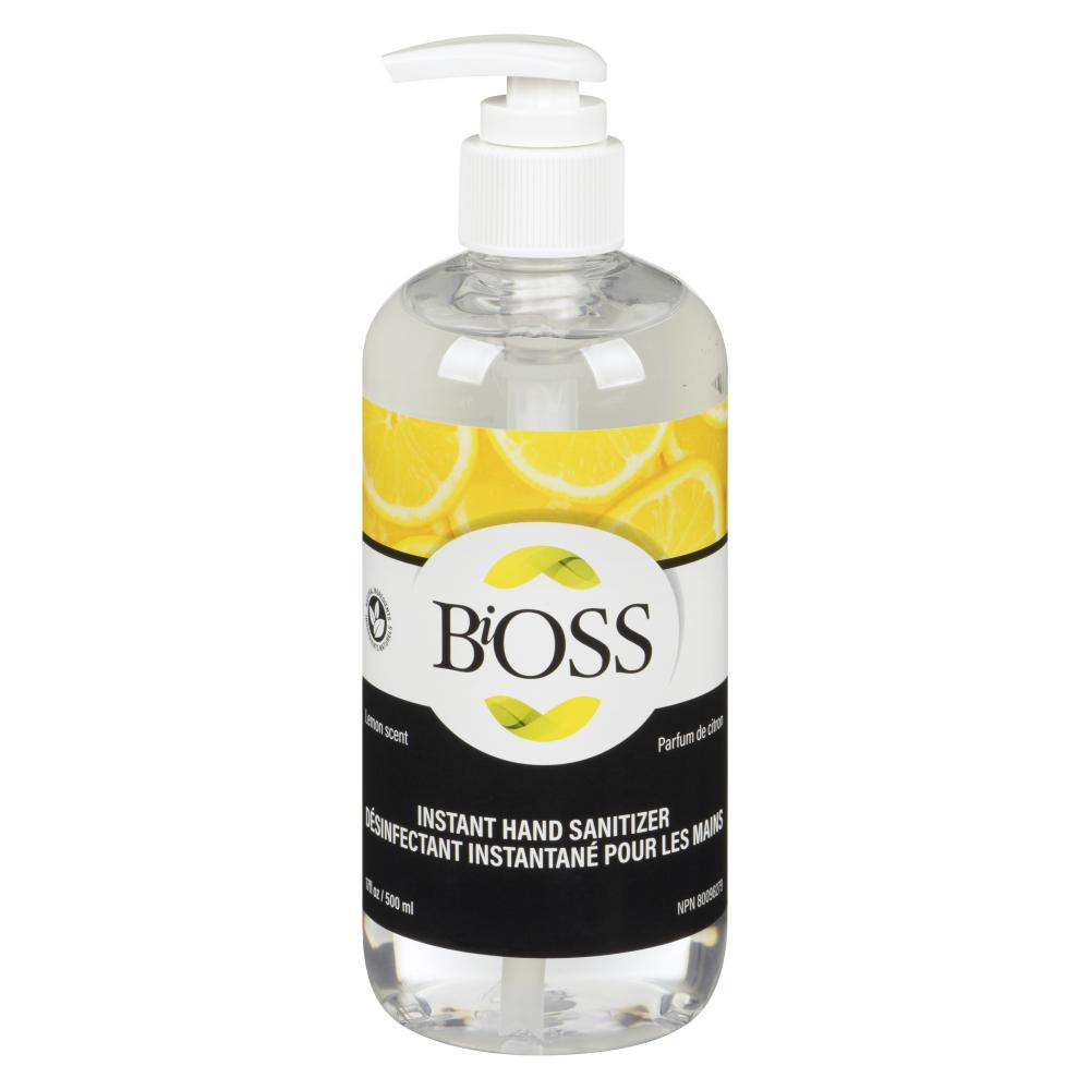 BIOSS LEMON HAND SANITIZER GEL, 24 X 500 ML