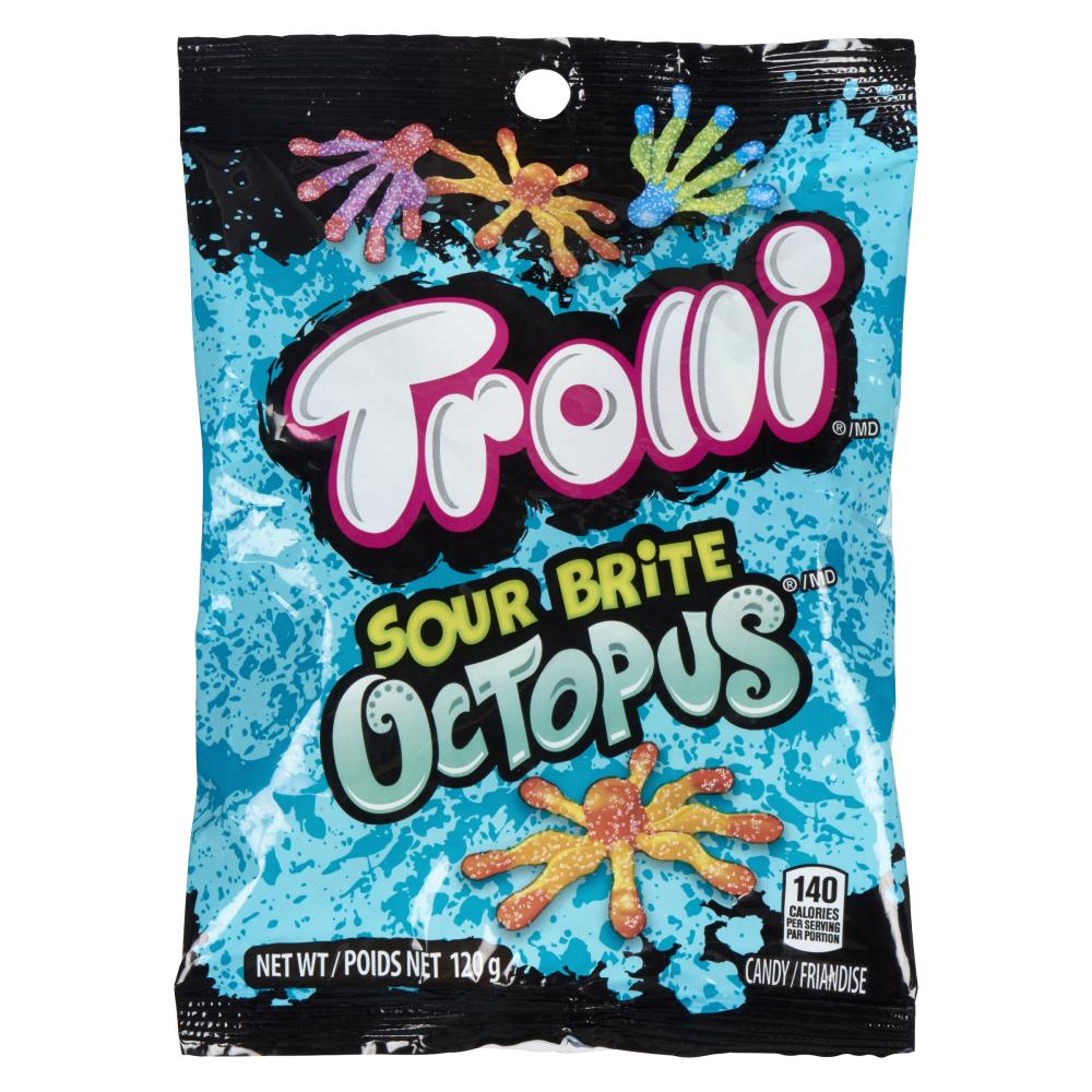 TROLLI CANDY SOUR BRITE OCTOPUS, 12 X 120 G